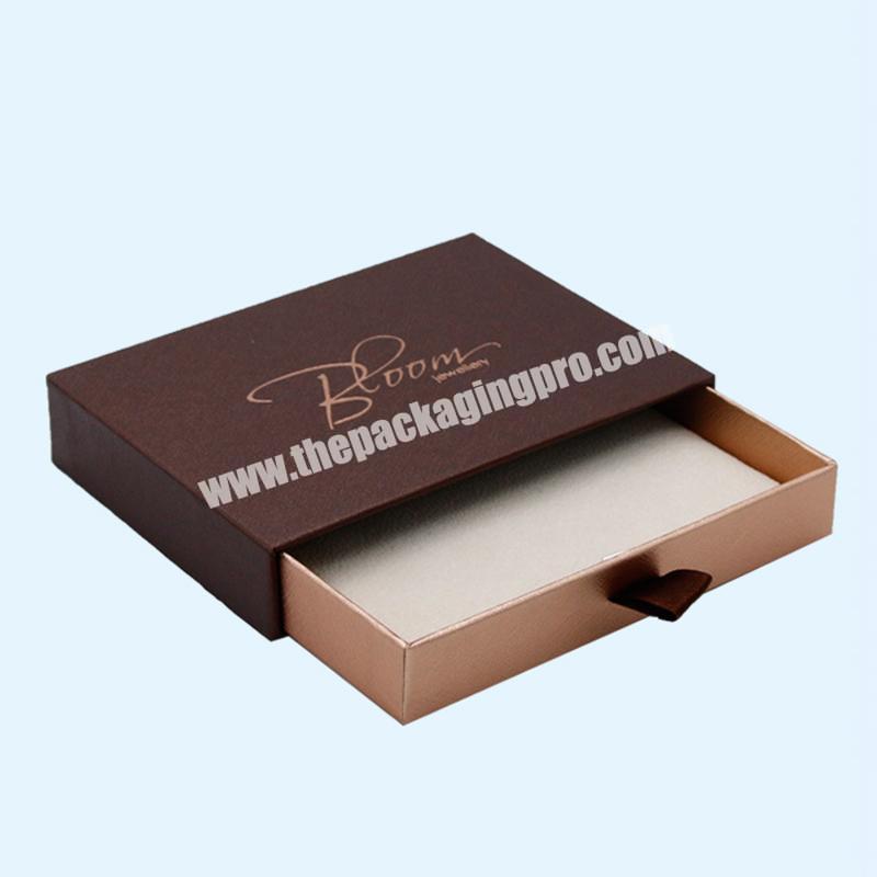 Brown cardboard foldable drawer paper box packaging storage drawer gift box
