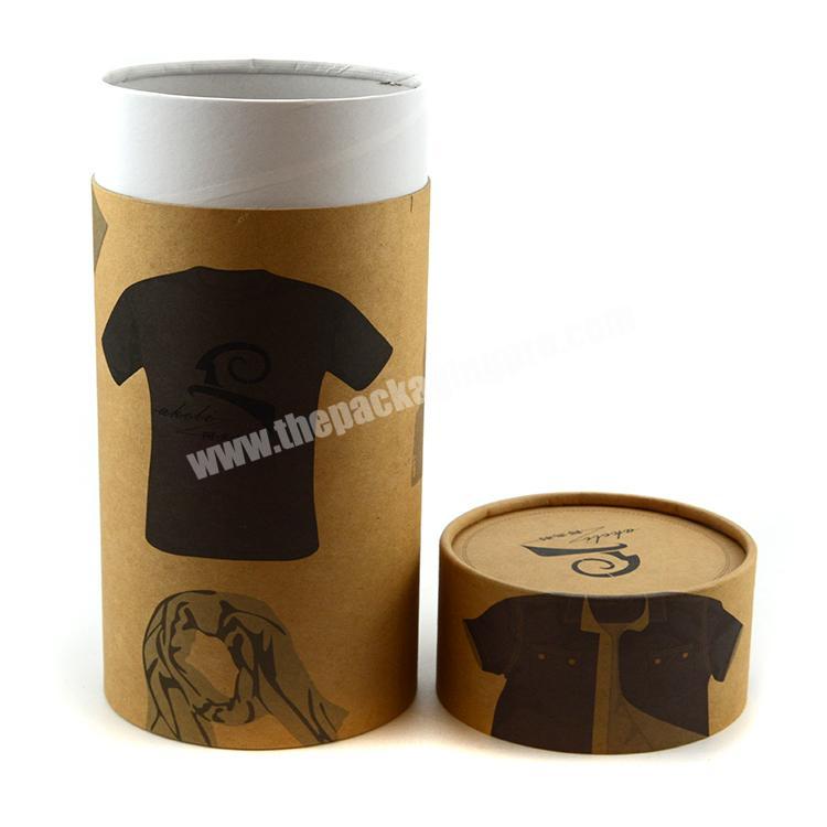 Brown gift box round hat box round kraft tubes for packaging