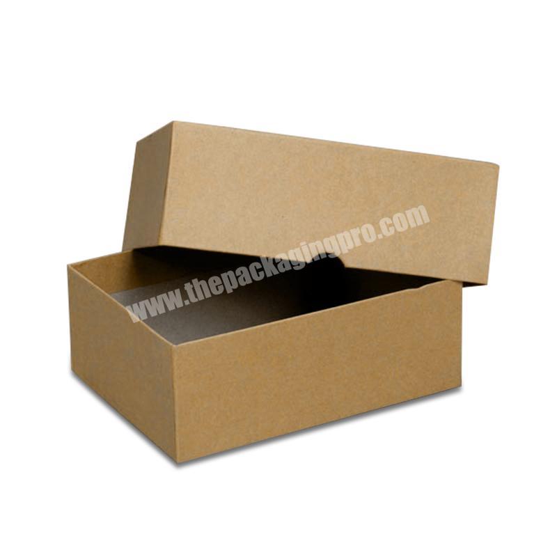 Brown kraft mailing box packaging craft paper box for shoe apparel handmade gift packaging carton