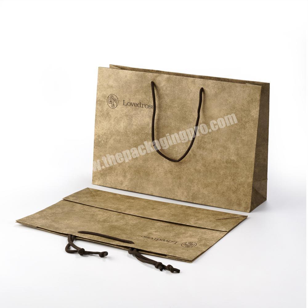 brown kraft paper classic clothes packing paper bag