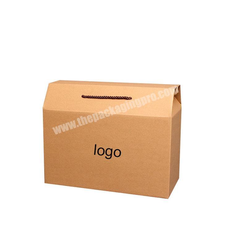 Brown kraft paper custom printed logo cardboard corrugated box packaging