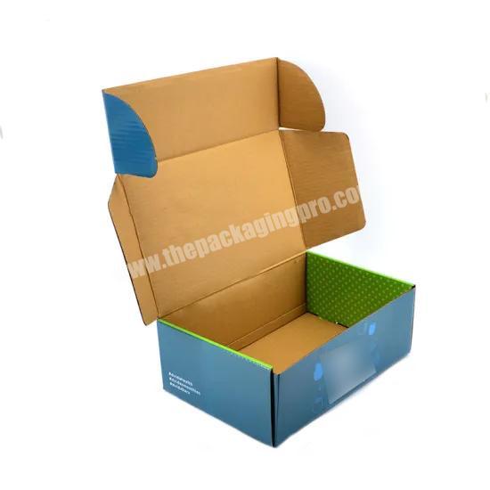 brown kraft shoe color printed aircraft mailing flip open corrugated storage box