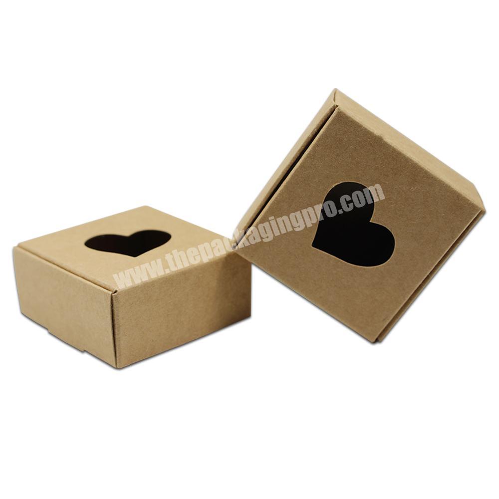 Brown White Black Square Kraft Paper Gift Boxes Packaging Hollow Out Cardboard Carton For Wedding Party Cookies Candy