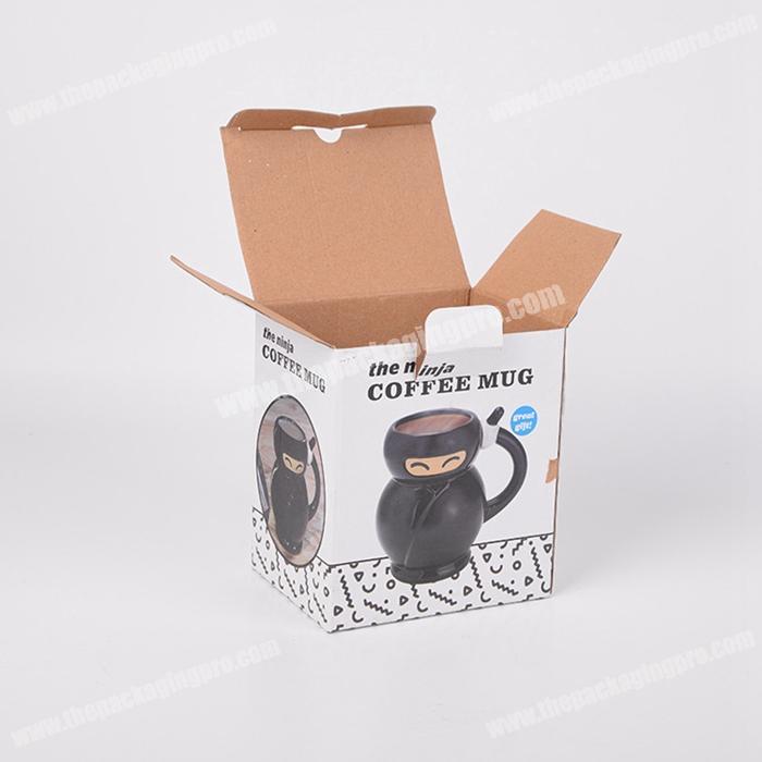 Bulk Customized Offset Printed Eco-friendly Coffee Mup Packaging Box Corrugated Small Carton Box for Retailer