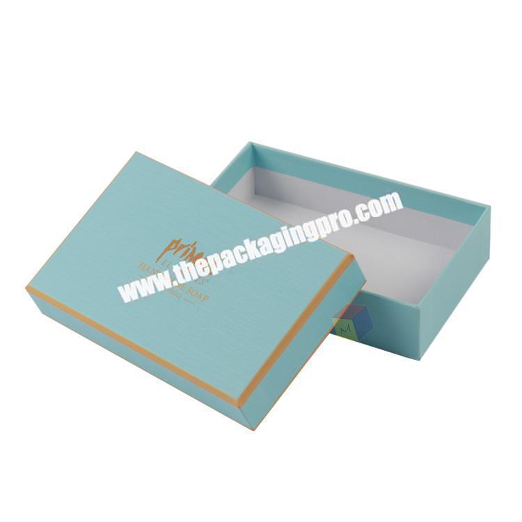 bulk sale blue texture paper soap packaging boxes
