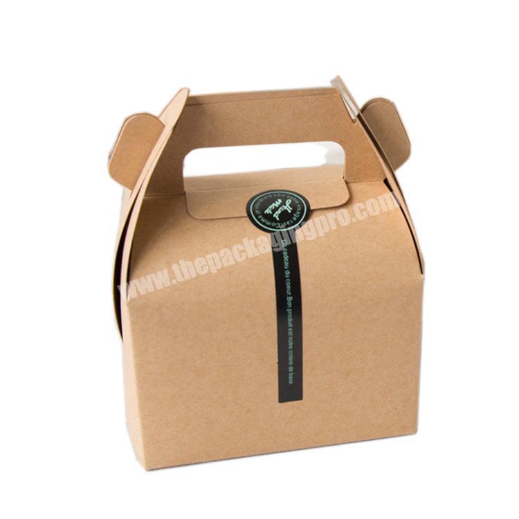 Bulk sale white cake packaging food box with handle