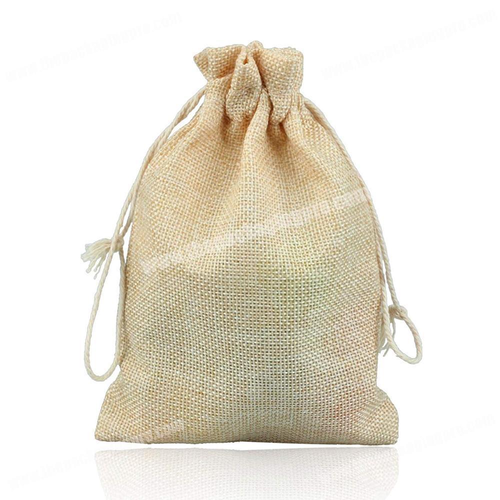 Burlap Sack Linen Jute Gift Bags Drawstring Pouch Wedding Favor Candy Organizer 
