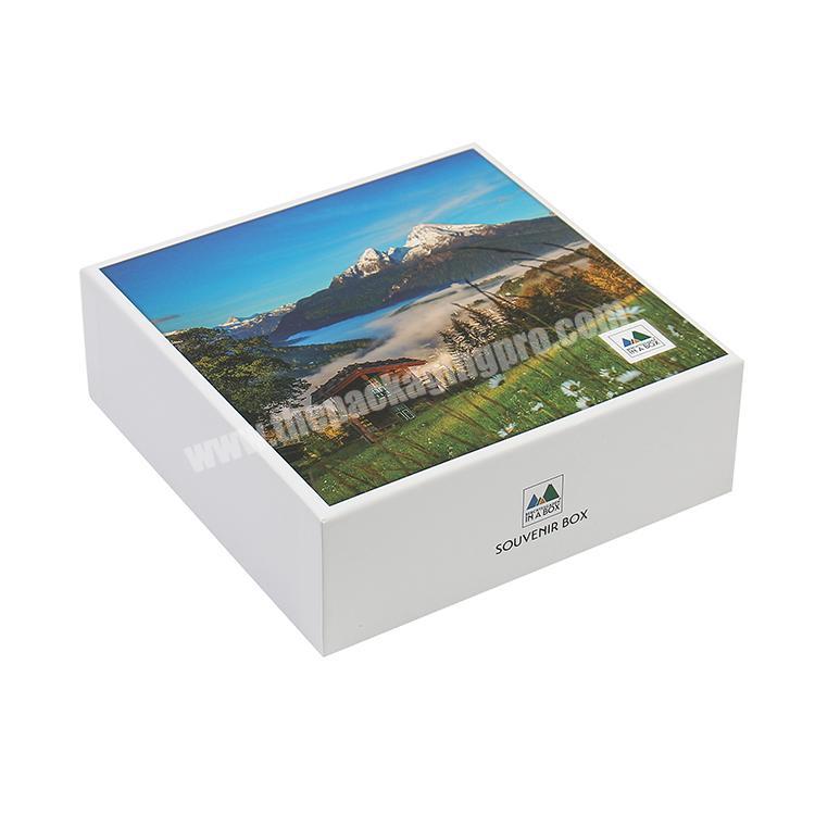 Caja De Regalo De Carton Blanca Cuadrada Personalizada De Lujo Con Tapas Y Cajas De Carton Blanco Laminado Mate