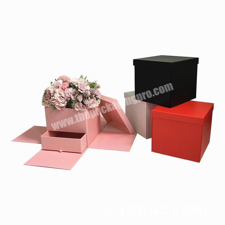 cake gift box square for wedding flower chocolate layered gift box