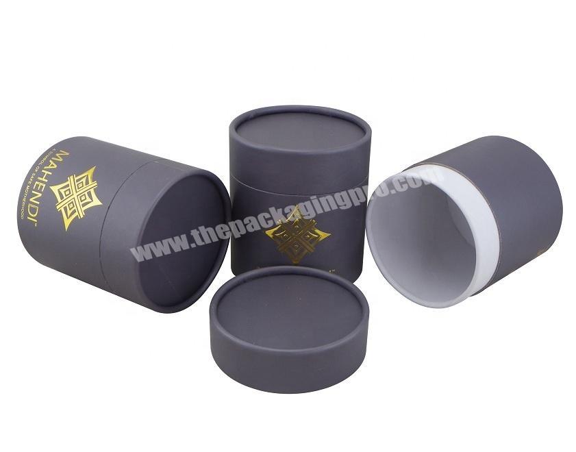 Candle Gift Packaging Cylinder Box Round Paper Tube with Hot Stamping Embossing