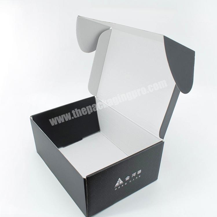 Cardboard Black Mailing Box Packaging For Clothing and Electronics