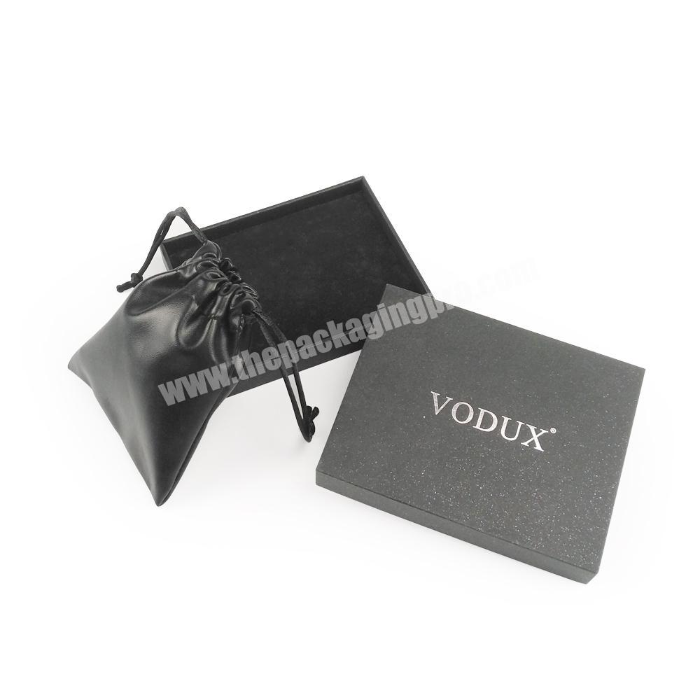 cardboard black necklace ring packing bangle sponge filled plain bracelet jewelry box custom logo with lid