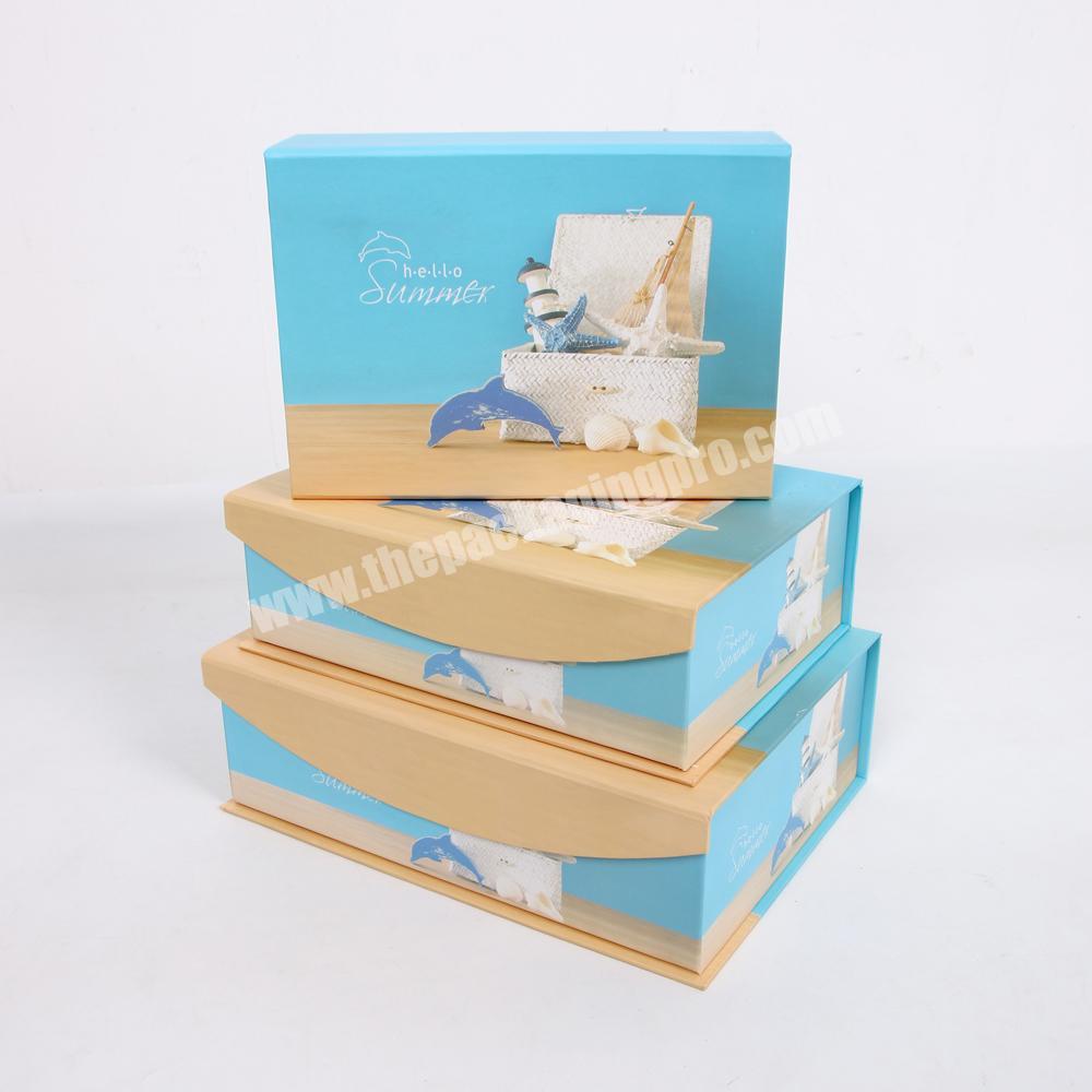 Cardboard Book Shaped Style Gift Box Packaging With Magnetic Lid