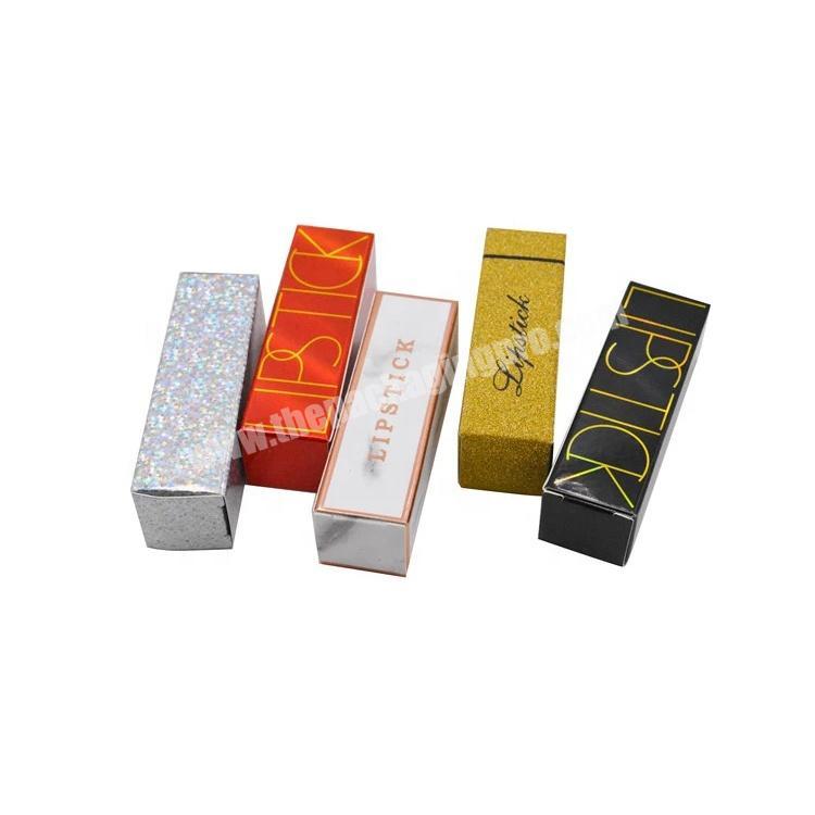 Cardboard Customized High-end Lipstick Packaging Box Gold Stamping Cosmetics Box