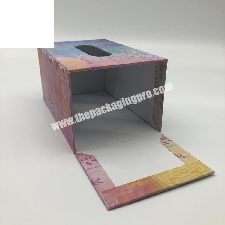 Cardboard facial tissue box holders fancy tissue paper box