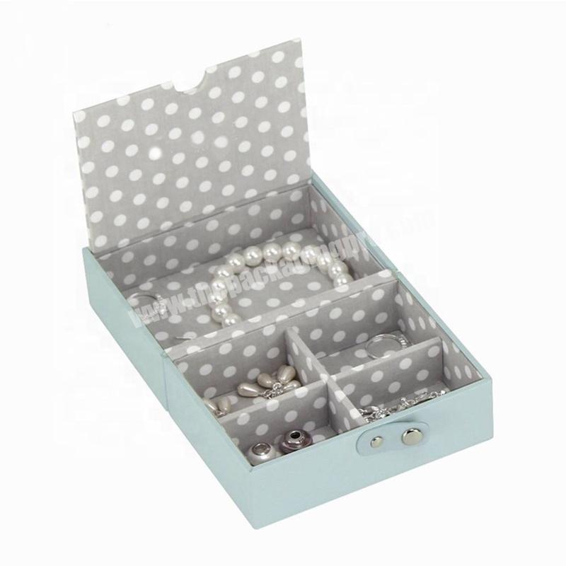 Cardboard Jewelry Box Storage Small Clip Foldable Storage Box White Plain Jewellery Paper Box For Earrings Bracelet