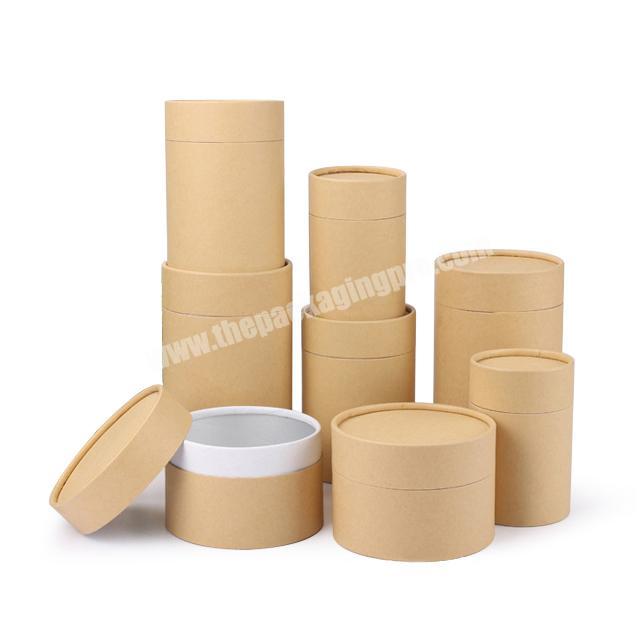 Cardboard kraft Corrugated Paper cylinder Packaging Boxes Round Tube Gift Box