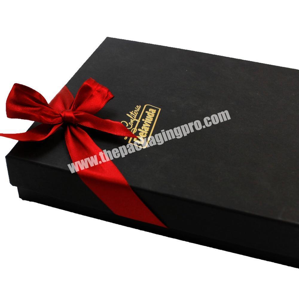 Cardboard Luxury Chocolate Jewelry Wedding Rectangle Black Gift Boxes