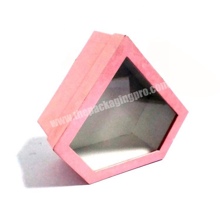 Cardboard Paper Packaging Chocolate Cookie Display Gift Box With Transparent Top