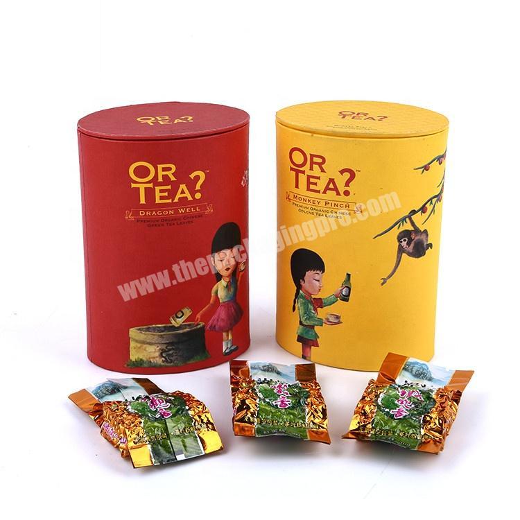Cardboard Paper Packaging Tube Round Oval Cylinder Shaped Tea Bag Storage Gift Box