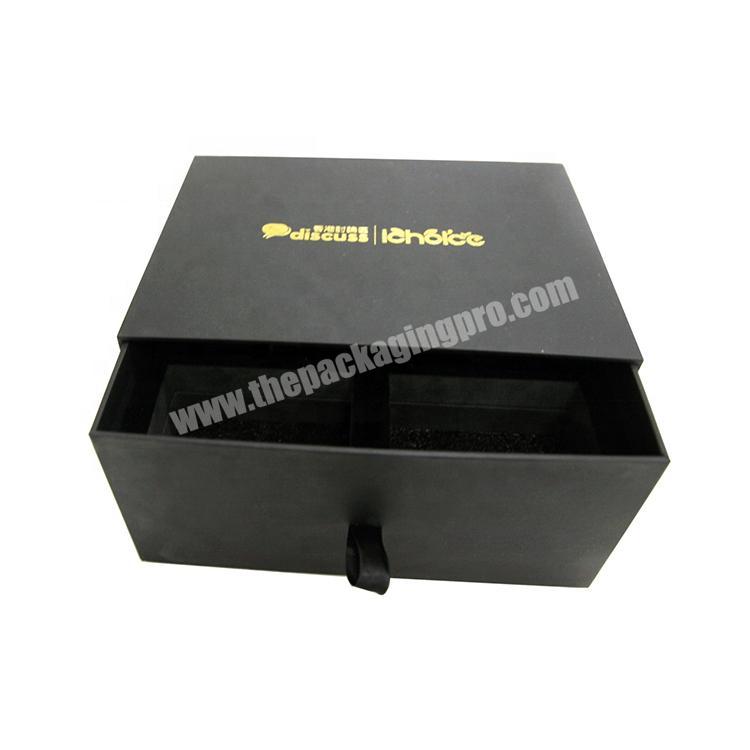 cardboard pull out box custom with full black color printing