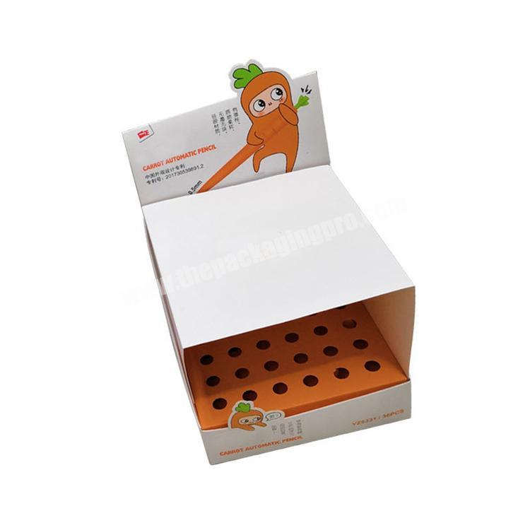 cardboard retail displays collapsable corrugated box counter display rack paperboard