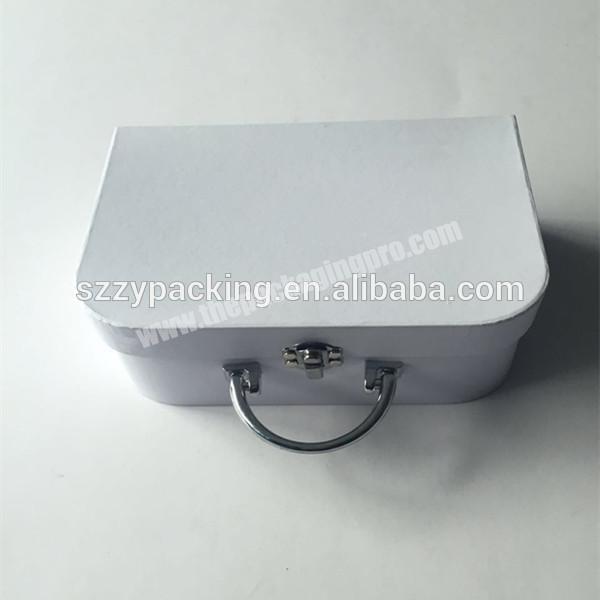 Cardboard suitcase box with handle, cardboard paper box with logo printing