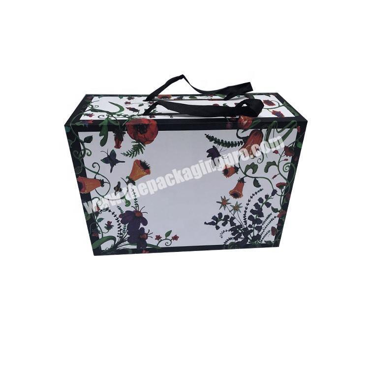 Care Pack Rigid Box With Magnetic Lid And Handle Hair Box Packaging Clothing Hard Box For Wedding Dress