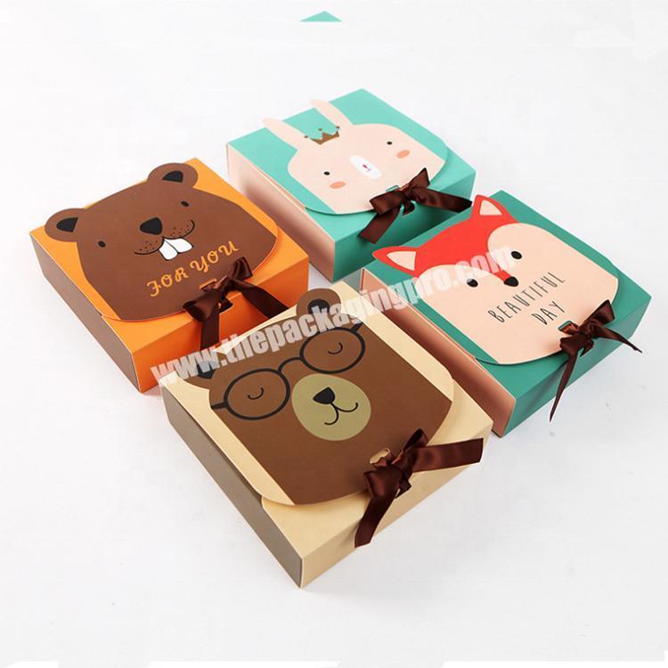 CarePack attractive special custom carton animals design gift packagiong cute cartoon gift box for kids