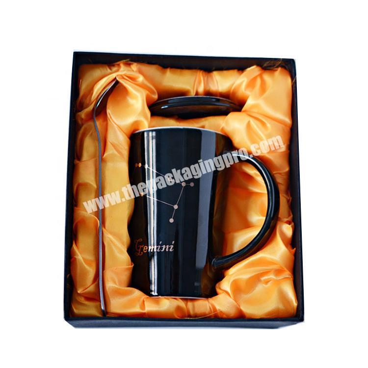 Coffee Mug Upscale Walnut Handle Exquisite Gift Box Set Ceramic