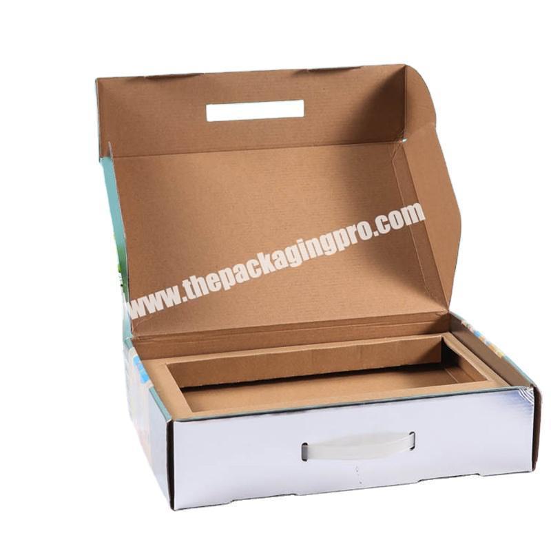 Carton Boxes Personalized Folding Colorful Expree Shipping Clothes Table Customized Corrugated Paper For Cloth Packaging Box