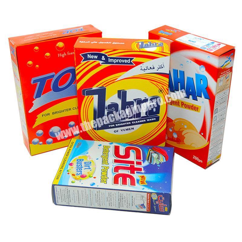 carton tray display laundry detergent washing powder packaging boxes printed inside