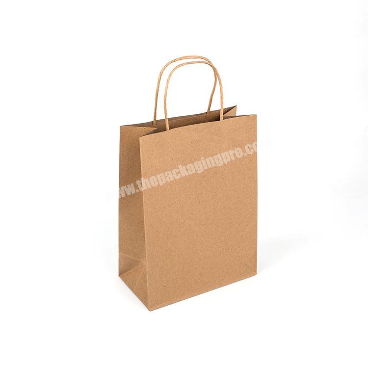 Cheap And High Quality Gift Recycled Brown Kraft Paper Bag With Twisted Handle
