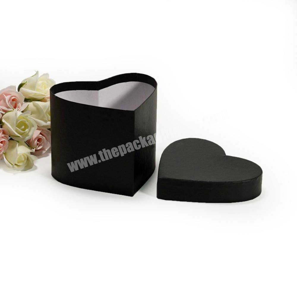 Cheap black flower box hot sale rose box heart shape flower bouquet boxes