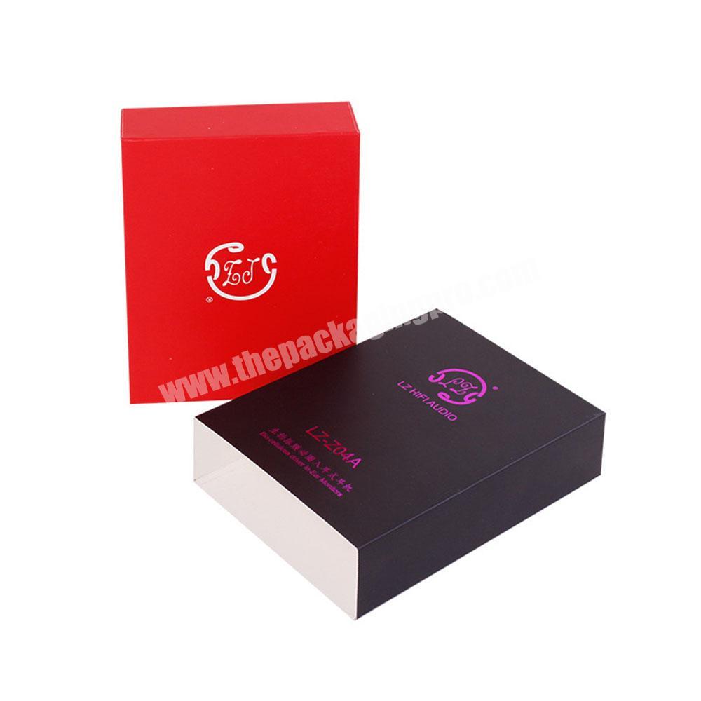 Cheap Custom Drawer Box Packaging Earphone Packing Boxes With Plastic Inserts