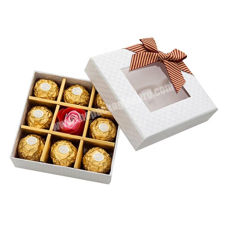 Cheap Custom Eco-Friendly Cardboard Paper Packaging Chocolate Gift Box With Dividers