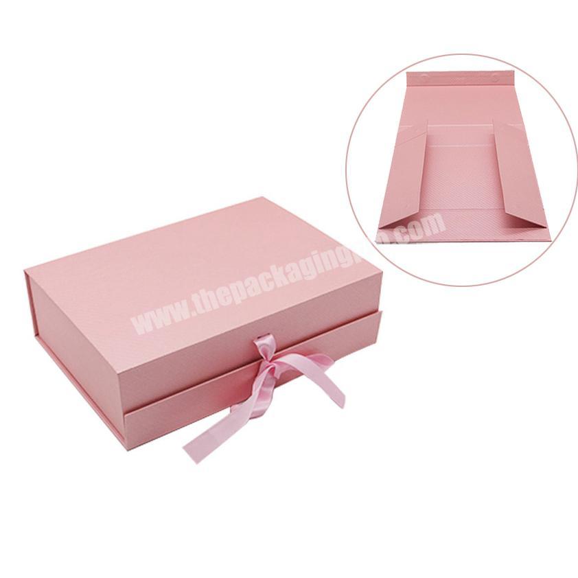 Cheap Custom Logo Printed Recycled Cardboard Packaging Magnetic Closure Color Flat Foldable Paper Gift Boxes