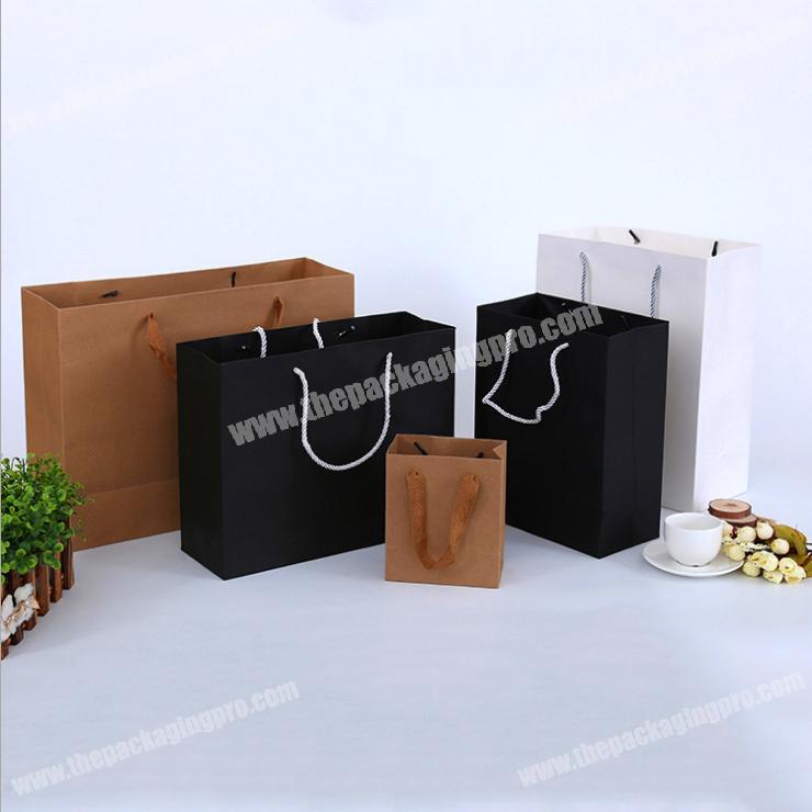 Cheap Custom Made Brown Kraft Paper Handbags Clothing Shopping Bags