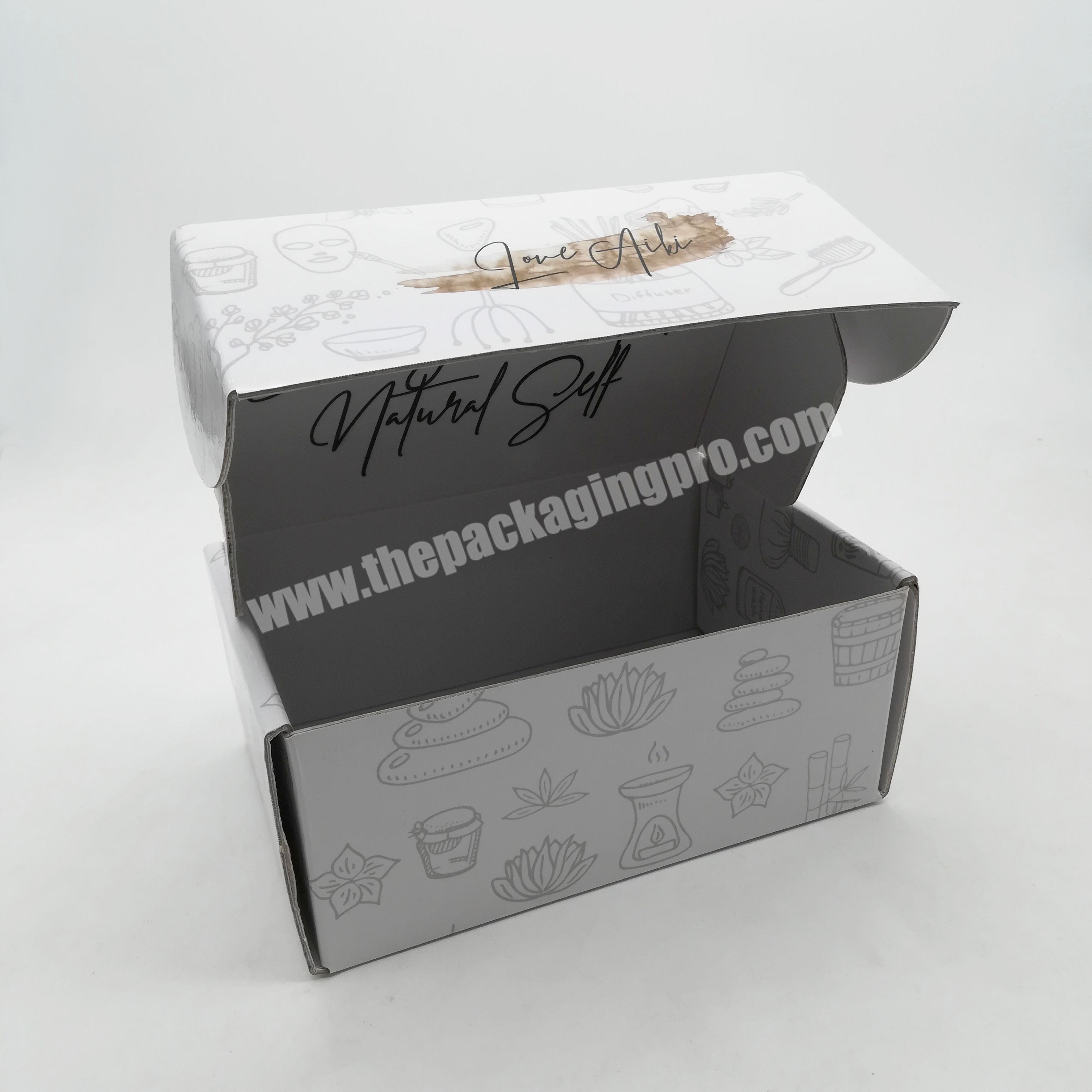 Cheap custom square white folding flat shipping maile box cardboard corrugated packaging boxes
