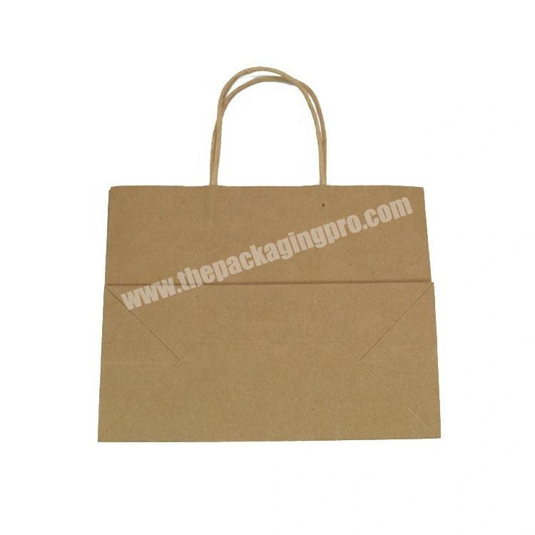 Cheap Fashion Brown Customized Kraft Paper Bag With Wisted Handle For Clothing