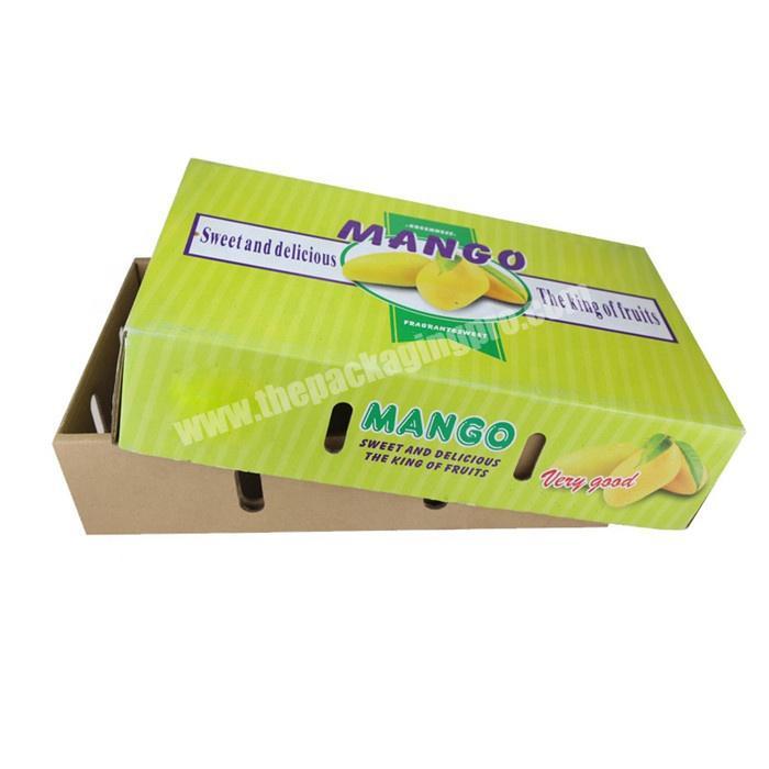Cheap Foldable Full Color Printing Glossy Corrugated Carton Fruit Box