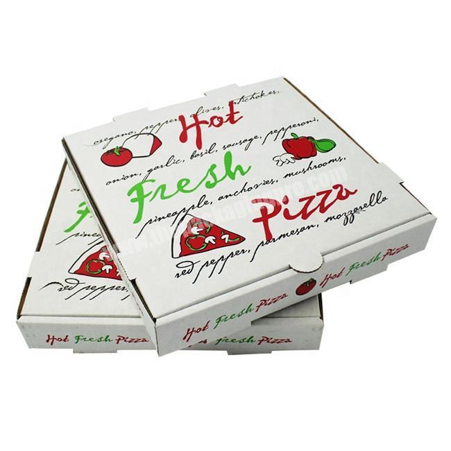 Cheap Foldable Grey Card Corrugated Paper Pizza Boxes Customized