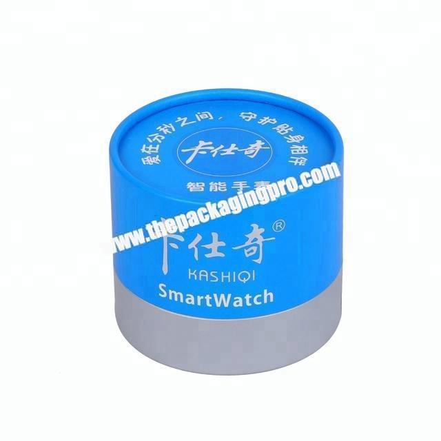 cheap hard cardboard tube round smart watch packaging box