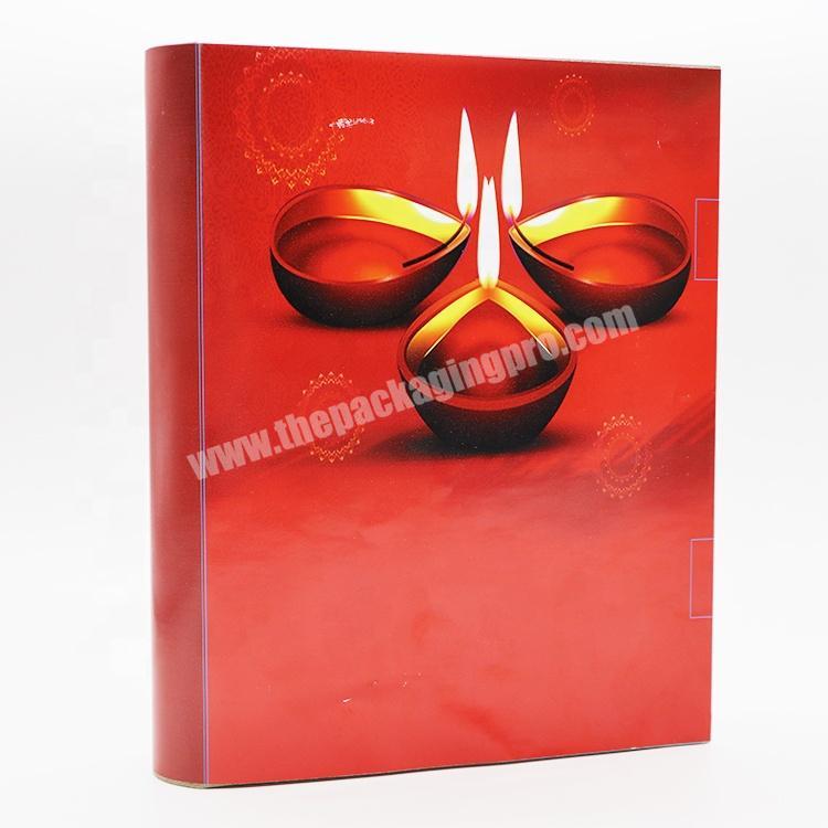 Cheap Price Clamshell Magnetic Happy Diwali Custom Paper Gift Box Design