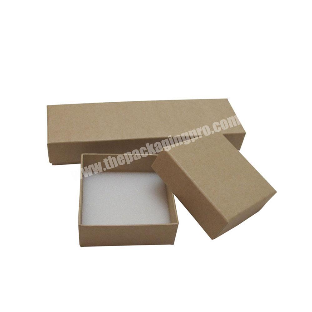 Cheap Price Custom Jewelry Ring Necklace Gift Kraft Cardboard Paper Storage Packaging Box With Inserts