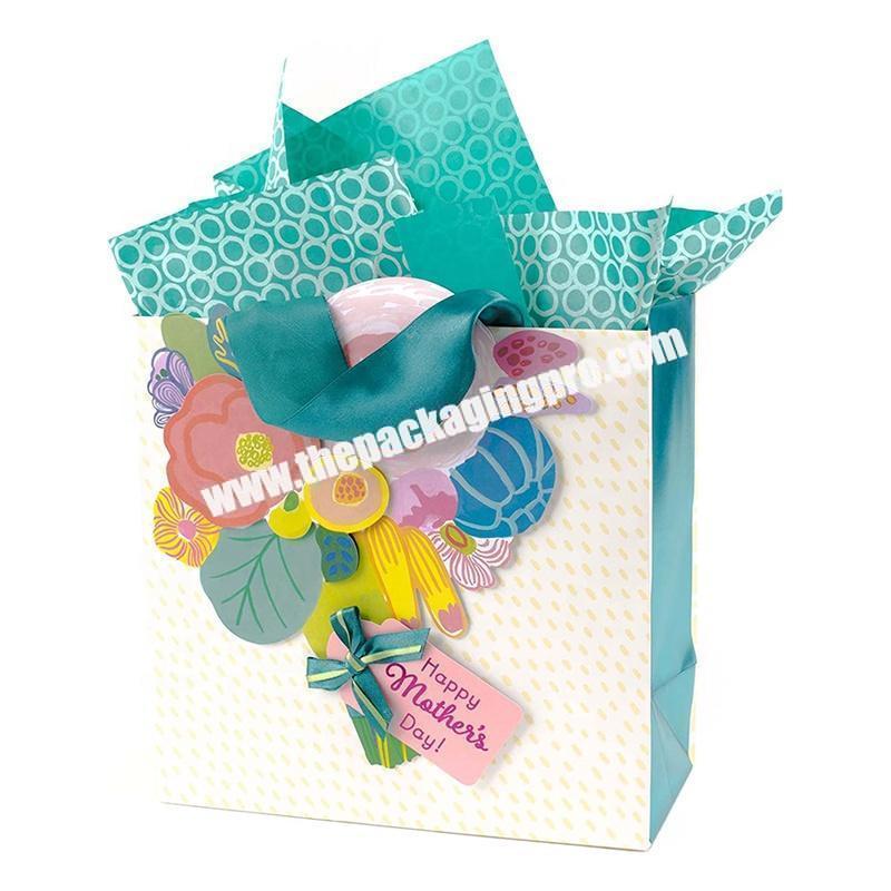 Cheap Price Custom Logo Design Fashion Shopping Retail Gift Paper Bags With Ribbon Handle