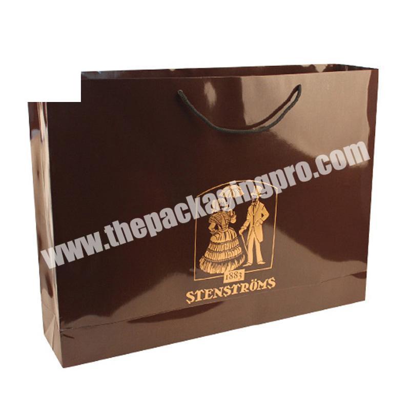 Cheap Price Custom Logo Design Fashion Shopping Retail Gift With Ribbon Handle paper bag custom print