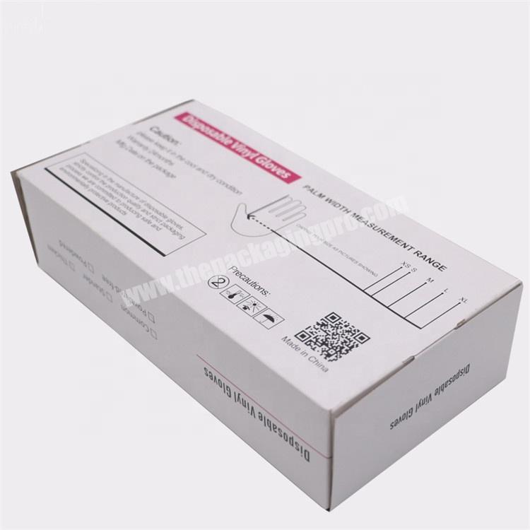 Cheap price custom recycle paper box for packing disposable gloves