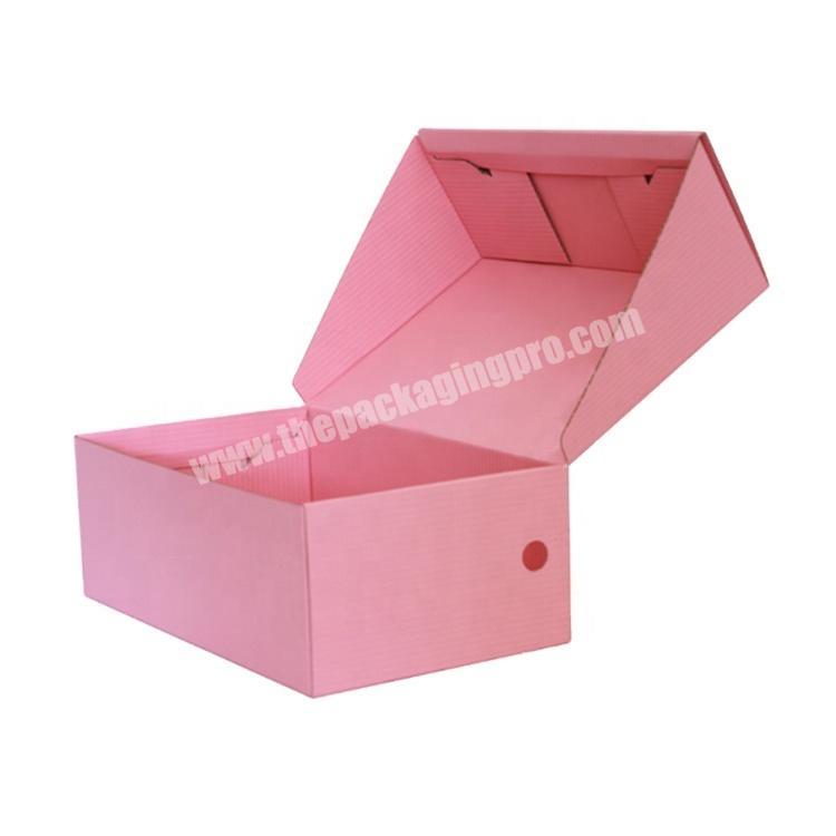 Cheap price good quality customized logo curruagated shoes box
