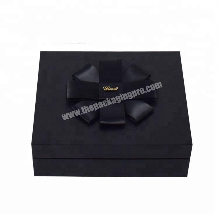 Cheap Solid Black Hardcover Paper Boxes for Men Gifts